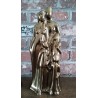 Beeld Familie Met 3 Kinderen  - goud-