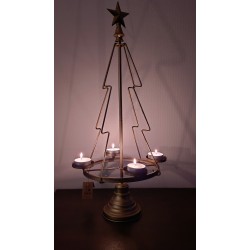 Kerstboom Goud Met Zwevende Waxinelichtjes