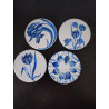 Onderzetters Vrolijke Tulpen Delfts Blauw