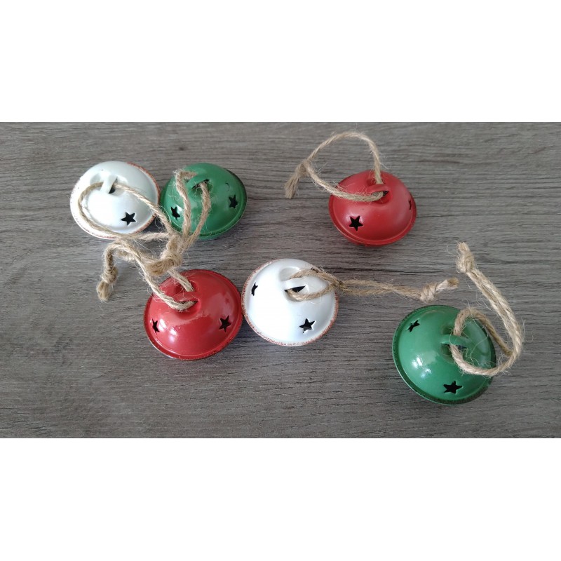 Kleine Kerstbelletjes, set van 6 stuks