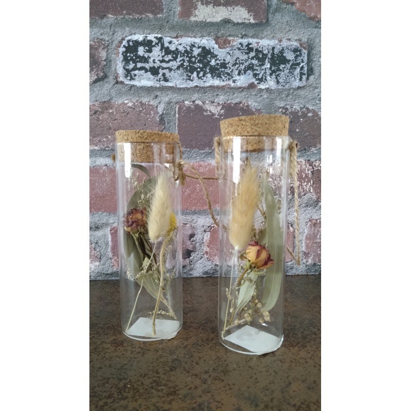 PTMD Glazen Hanger Met Droogbloemen